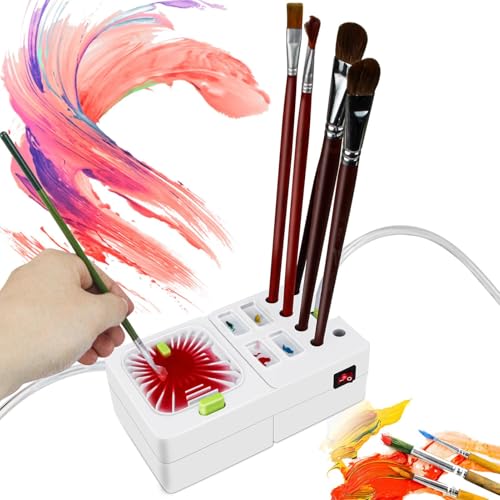 Pinselreiniger für Kinder, Pinsel-Unterlegscheibe, 18,5 x 10,7 x 10,7 cm, tragbar und praktisch, Wasserspender für Valentinstag, Erntedankfest, Weihnachten und Malerei Pinselreiniger für Kinder, Pinsel-Unterlegscheibe, 18,5 x 10,7 x 10,7 cm, tragbar und praktisch, Wasserspender für Valentinstag, Erntedankfest, Weihnachten und Malerei von Generisch