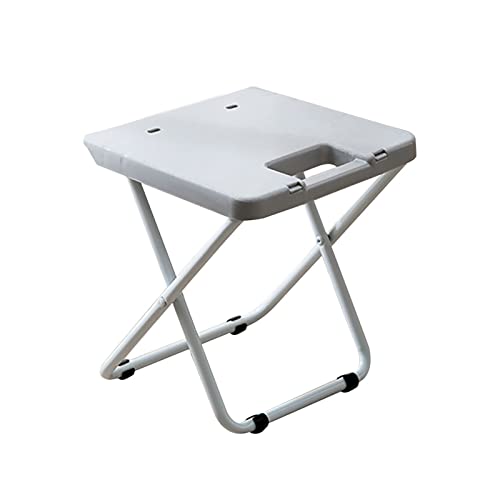 Plastik Haushalt Faltbarer Sessel Sitzbank tragbarer Kleiner faltender Sessel Hocker Patio Rasen & Garten Strandstuhl Alu Klappbar (Grey, One Size) von Generisch