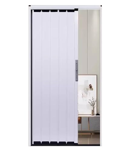 Platzsparende Akkordeon-Falttür 61-178 cm Breite weiße Platte ideal für Schränke & Raumteiler 131 x 203 cm Stilvolles Plissee-Design für den Innenbereich Platzsparende Akkordeon-Falttür 61-178 cm Breite weiße Platte ideal für Schränke & Raumteiler 131 x 203 cm Stilvolles Plissee-Design für den Innenbereich von Generisch