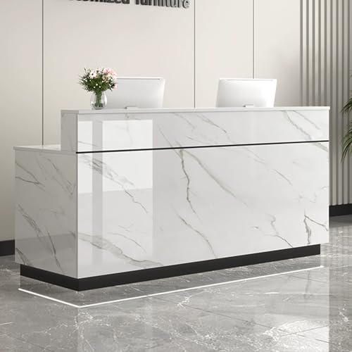 Platzsparender Empfangstisch mit abschließbaren Schubladen, moderner Bürotisch, Theke, Stehtisch, Einzelhandel, Kassentisch, Schwarz, 59,9 x 49,8 x 99,8 cm, ideal für den geschäftlichen Gebrauch Platzsparender Empfangstisch mit abschließbaren Schubladen, moderner Bürotisch, Theke, Stehtisch, Einzelhandel, Kassentisch, Schwarz, 59,9 x 49,8 x 99,8 cm, ideal für den geschäftlichen Gebrauch von Generisch