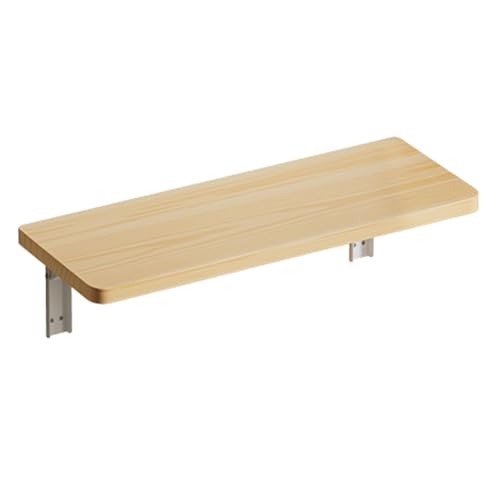 Platzsparender Klapptisch, Wandtisch für Küche & Bar, handgefertigte Bastelstation, Näharbeitsplatz (helles Walnuss, 60 x 20 cm) von Generisch