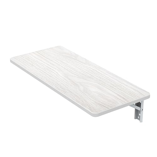 Platzsparender Klapptisch für Home Office & Garten Wandmontierter Schreibtisch 120 x 40 cm (Weiß Schwarz Grau) Vielseitige & Stilvolle Lösung von Generisch