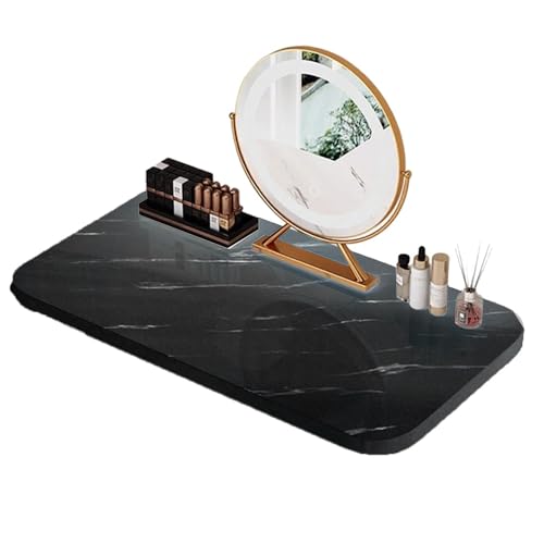 Platzsparender Klapptisch zur Wandmontage, mit klappbarer Regalhalterung, ideal für kleine Küchen- und Essbereiche, 60 x 30 cm, Schwarz Platzsparender Klapptisch zur Wandmontage, mit klappbarer Regalhalterung, ideal für kleine Küchen- und Essbereiche, 60 x 30 cm, Schwarz von Generisch