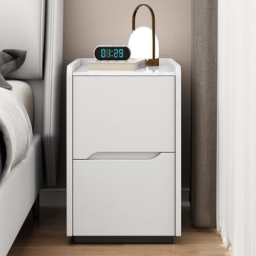 Platzsparender Nachttisch, 25 cm/30 cm/35 cm, mit Schubladen, modernes, minimalistisches Design, langlebig und leicht zu reinigen, ideal für Schlafzimmer und Wohnzimmer, Weiß, 25 x 40 x 40 cm Platzsparender Nachttisch, 25 cm/30 cm/35 cm, mit Schubladen, modernes, minimalistisches Design, langlebig und leicht zu reinigen, ideal für Schlafzimmer und Wohnzimmer, Weiß, 25 x 40 x 40 cm von Generisch
