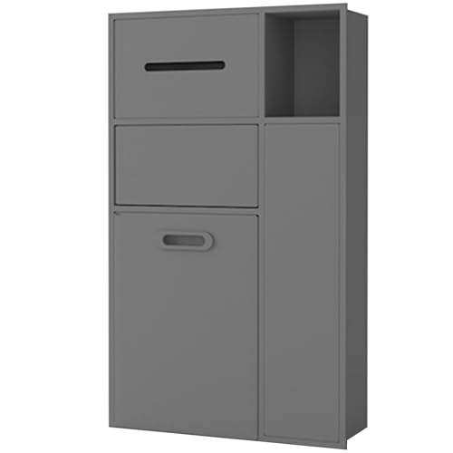 Platzsparender Wandmontierter Badezimmer-Nizer mit integriertem Toilettenpapierhalter, Mülleimer und WC-Bürstennische – ideale Aufbewahrungslösung für Badezimmer, Schlafzimmer, Büro, Küche Platzsparender Wandmontierter Badezimmer-Nizer mit integriertem Toilettenpapierhalter, Mülleimer und WC-Bürstennische – ideale Aufbewahrungslösung für Badezimmer, Schlafzimmer, Büro, Küche von Generisch