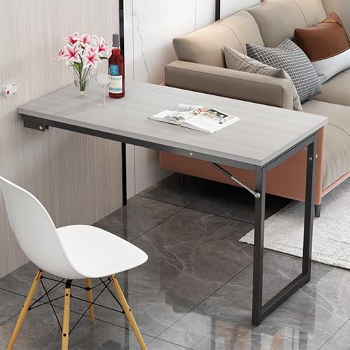Platzsparender faltbarer Esstisch zur Wandmontage, multifunktionaler Tisch für die Küche, Holztisch, perfekt für Esszimmer (90 x 60 x 75 cm) von Generisch