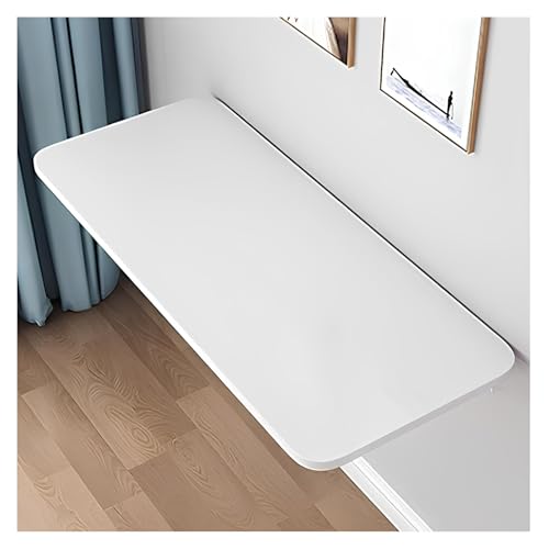 Platzsparender wandmontierter Esstisch und klappbarer Büroschreibtisch, kompakter Waschtisch, schwimmende Laptop-Werkbank, Weiß (100 x 40 cm) von Generisch