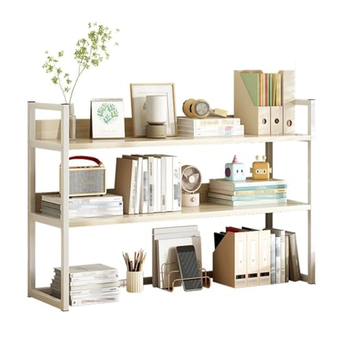 Platzsparendes Schreibtisch-Bücherregal, unabhängiges weißes Schreibtischregal, stilvolle Aufbewahrungslösung für Zuhause und Büro (80 cm x 24 cm x 60 cm) von Generisch