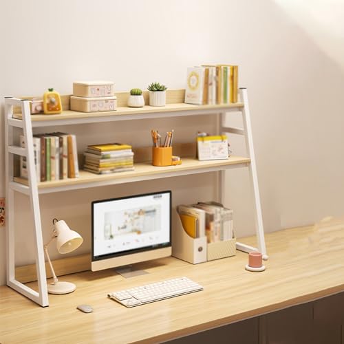 Platzsparendes Schreibtischregal, weiße Eiche, Tischnizer, 75 cm, Bücherregal, stilvolle Schreibtisch-Aufbewahrungslösung, perfekt für Zuhause, Büro und Computer Platzsparendes Schreibtischregal, weiße Eiche, Tischnizer, 75 cm, Bücherregal, stilvolle Schreibtisch-Aufbewahrungslösung, perfekt für Zuhause, Büro und Computer von Generisch