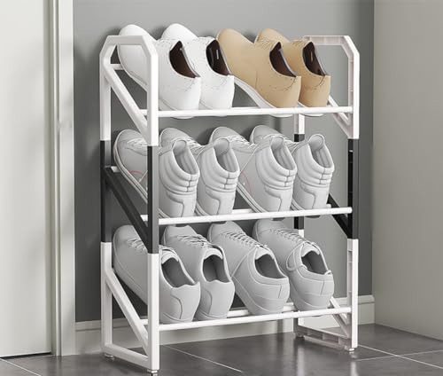 Platzsparendes Schuhregal, schmales Schuhregal für schmale Schränke, leichte Schuhaufbewahrung für Eingänge, Flure und Ecken, ideal für kleine Räume Platzsparendes Schuhregal, schmales Schuhregal für schmale Schränke, leichte Schuhaufbewahrung für Eingänge, Flure und Ecken, ideal für kleine Räume von Generisch