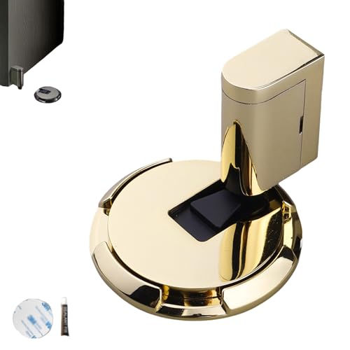 Pleasantk Door Wedge Stopper, 2025 New Door Wedge Stopper, Punch-Free Ground Suction Technology, Windproof & Silent Secure Adjustable Height for Home Bedroom Office(Gold A) von Generisch