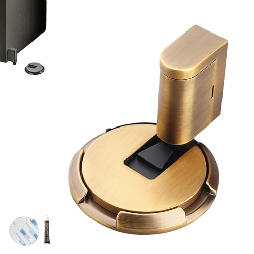 Pleasantk Door Wedge Stopper, 2025 New Door Wedge Stopper, Punch-Free Ground Suction Technology, Windproof & Silent Secure Adjustable Height for Home Bedroom Office(Gold B) von Generisch