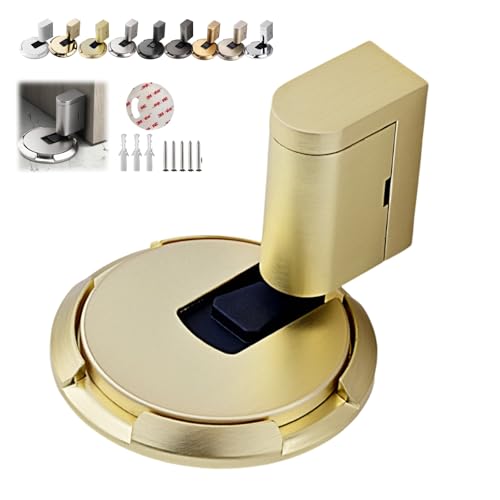 Pleasantk Door Wedge Stopper, 2025 Upgraded Magnetic Door Stopper, Punch-Free Installation, Zinc Alloy Windproof & Silent Door Holder for Home, Office, Tile & Wood Floors No-Drill Easy Installation(G) von Generisch