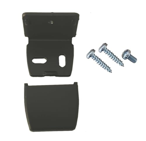 Plissee Zubehör Winkel mit Abdeckkappe zur Montage von Plissee Spannschuh in 5 Farben, 1 Stück incl. Schrauben (Schwarzbraun) von Generisch