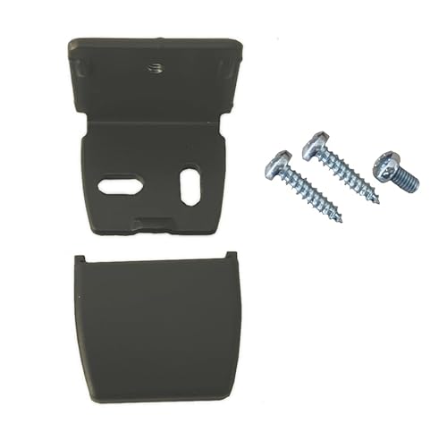 Plissee Zubehör Winkel mit Abdeckkappe zur Montage von Plissee Spannschuh in 5 Farben, 1 Stück incl. Schrauben (anthrazit) von Generisch