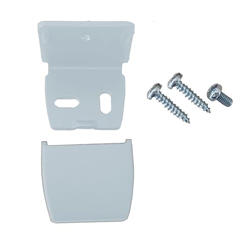 Plissee Zubehör Winkel mit Abdeckkappe zur Montage von Plissee Spannschuh in 5 Farben, 1 Stück incl. Schrauben (grau) von Generisch