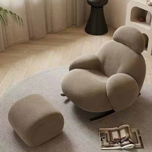 Plüsch-Schaukelstuhl mit Ottomane für Einzelschlafzimmer, Balkon, Zuhause von Generisch