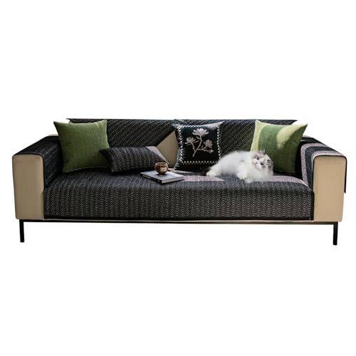 Plüsch Sofaüberwurf 90 x 300 cm – Rutschfester Universal-Couchbezug für Sofaschutz und Heimdekoration – Schwarz Plüsch Sofaüberwurf 90 x 300 cm – Rutschfester Universal-Couchbezug für Sofaschutz und Heimdekoration – Schwarz von Generisch