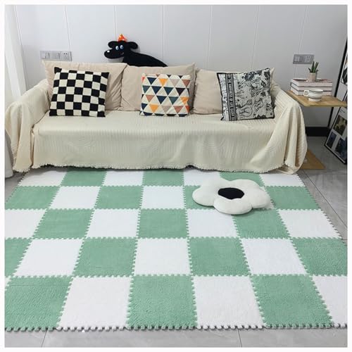 Plüsch ineinandergreifende Bodenmatten, 12 weiche Schaumstoffmatten für Wohnzimmer & Schlafzimmer, waschbare Krabbelmatten, gemütliche Bodenfliesen Plüsch ineinandergreifende Bodenmatten, 12 weiche Schaumstoffmatten für Wohnzimmer & Schlafzimmer, waschbare Krabbelmatten, gemütliche Bodenfliesen von Generisch