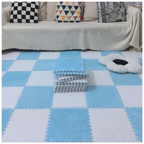 Plüsch ineinandergreifende Bodenmatten, 12 weiche Schaumstoffmatten für Wohnzimmer & Schlafzimmer, waschbare Krabbelmatten, gemütliche Bodenfliesen Plüsch ineinandergreifende Bodenmatten, 12 weiche Schaumstoffmatten für Wohnzimmer & Schlafzimmer, waschbare Krabbelmatten, gemütliche Bodenfliesen von Generisch