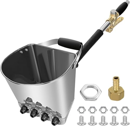 Pneumatische Putzmaschine, Mörtel, Zement, Gips und Kalksprüher, Putzpistole mit Trichter für Fassade & Innenwände von Generisch