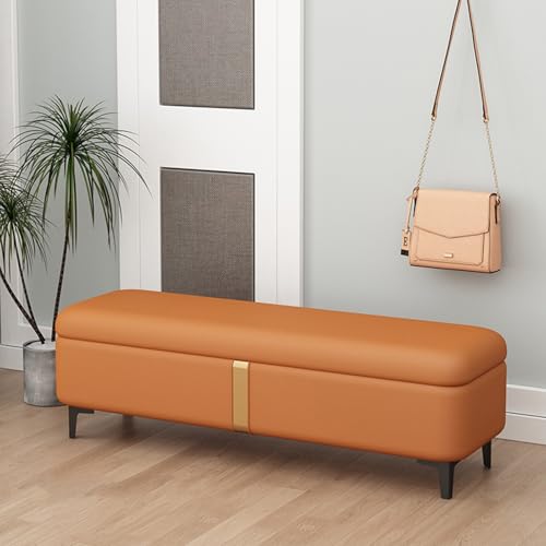 Polsterbank mit Stauraum, Kunstleder, gepolsterter Sitz mit großem verstecktem Fach, vielseitige Möbel für Wohnzimmer, Schlafzimmer und Eingangsbereich Polsterbank mit Stauraum, Kunstleder, gepolsterter Sitz mit großem verstecktem Fach, vielseitige Möbel für Wohnzimmer, Schlafzimmer und Eingangsbereich von Generisch