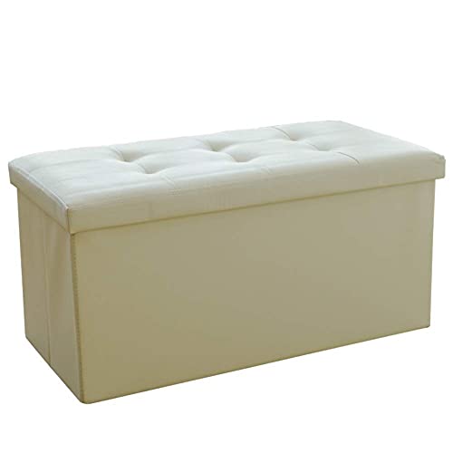 Polsterhocker mit Aufbewahrungsmöglichkeit und faltbarem Stoff- und Lederwürfel, multifunktionale Bank für Couchtisch, stilvolle Heimdekoration & Platzsparer Polsterhocker mit Aufbewahrungsmöglichkeit und faltbarem Stoff- und Lederwürfel, multifunktionale Bank für Couchtisch, stilvolle Heimdekoration & Platzsparer von Generisch