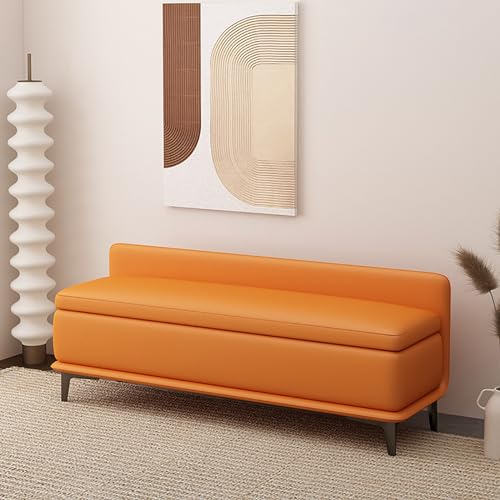 Polsterhocker mit Rückenlehne, Massivholzrahmen, stilvolle Truhe für Wohnzimmer, Schlafzimmer, Eingangsbereich und Geschäfte, multifunktionale Aufbewahrungslösung Polsterhocker mit Rückenlehne, Massivholzrahmen, stilvolle Truhe für Wohnzimmer, Schlafzimmer, Eingangsbereich und Geschäfte, multifunktionale Aufbewahrungslösung von Generisch