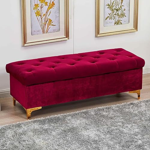 Polsterhocker mit Samtbezug, multifunktionaler Fußhocker und Schuhaufbewahrung für Wohnzimmer, Schlafzimmer, Flur Polsterhocker mit Samtbezug, multifunktionaler Fußhocker und Schuhaufbewahrung für Wohnzimmer, Schlafzimmer, Flur von Generisch