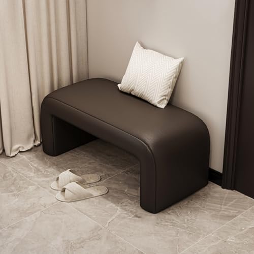 Polsterhocker mit Stauraum, Fußstütze, Hocker aus PU-Leder für Schlafzimmer, Wohnzimmer, Eingangsbereich und Esszimmer von Generisch