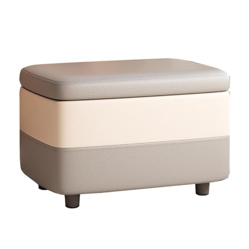 Polsterhocker mit Stauraum, gepolsterter Fußhocker mit Holzbeinen und Stauraum für Schlafzimmer, Schrank, Eingangsbereich, Wohnzimmer Polsterhocker mit Stauraum, gepolsterter Fußhocker mit Holzbeinen und Stauraum für Schlafzimmer, Schrank, Eingangsbereich, Wohnzimmer von Generisch