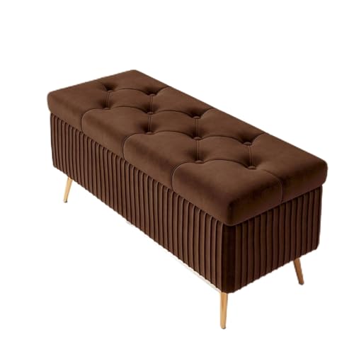 Polsterhocker mit Stauraum, getufteter Fußhocker mit hoher Tragkraft für Wohnzimmer, Schlafzimmer und Eingangsbereich Polsterhocker mit Stauraum, getufteter Fußhocker mit hoher Tragkraft für Wohnzimmer, Schlafzimmer und Eingangsbereich von Generisch