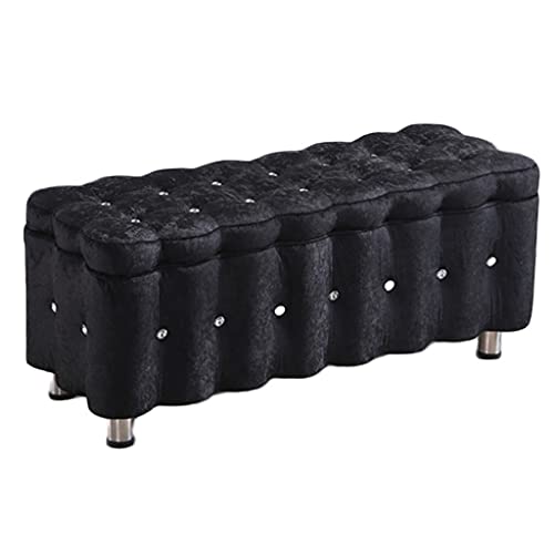 Polsterhocker mit Stauraum, multifunktionaler Fußhocker mit Eisvlies für Wohnzimmer, Schlafzimmer, Flur, Schuhwechsel und Bettendaufbewahrung von Generisch