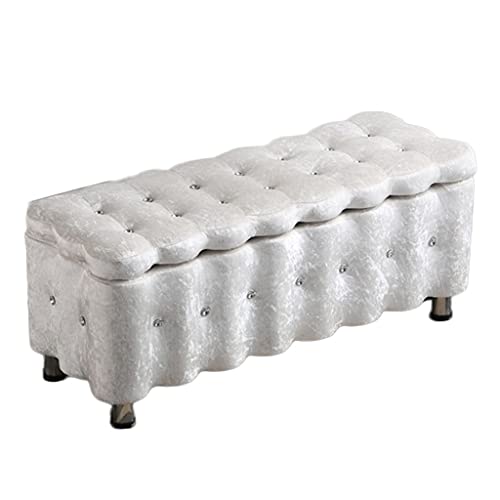 Polsterhocker mit Stauraum, multifunktionaler Fußhocker mit Eisvlies für Wohnzimmer, Schlafzimmer, Flur, Schuhwechsel und Bettendaufbewahrung von Generisch