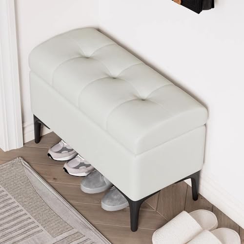 Polsterhocker mit Stauraum, vielseitiger Hocker für Eingangsbereich und Schlafzimmer, mit Kissen, dient auch als Fußstütze für Wohnzimmer und Bettende Polsterhocker mit Stauraum, vielseitiger Hocker für Eingangsbereich und Schlafzimmer, mit Kissen, dient auch als Fußstütze für Wohnzimmer und Bettende von Generisch