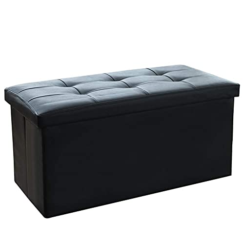 Polsterhocker mit Stauraum, zusammenklappbar, Stoff und Leder, Sitzbank für Couchtisch, stilvolle Sitzwürfel mit verstecktem Fach, moderne Heimdekoration, vielseitige Fußstütze Polsterhocker mit Stauraum, zusammenklappbar, Stoff und Leder, Sitzbank für Couchtisch, stilvolle Sitzwürfel mit verstecktem Fach, moderne Heimdekoration, vielseitige Fußstütze von Generisch
