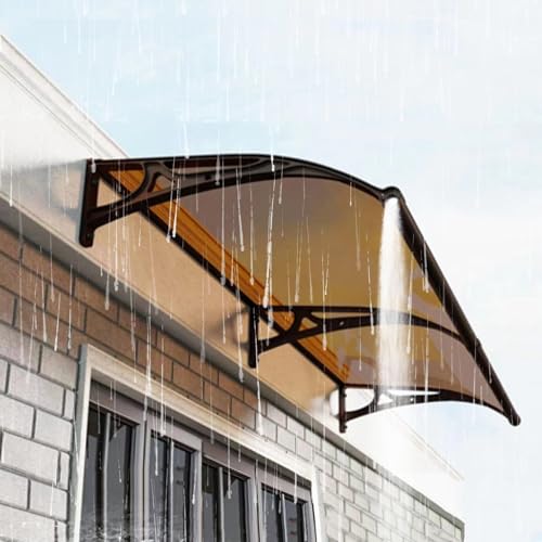 Polycarbonat Fenstermarkise - Outdoor Regendicht Terrassenabdeckung für Sonnenladen Regen und Schneeschutz Gewächshausdach Gartenpaneele Polycarbonat Fenstermarkise - Outdoor Regendicht Terrassenabdeckung für Sonnenladen Regen und Schneeschutz Gewächshausdach Gartenpaneele von Generisch