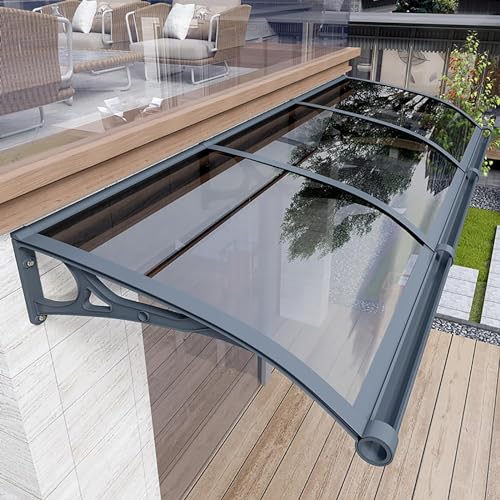 Polycarbonat Markise für Türen und Fenster Outdoor Terrassenüberdachung UV-beständig Regen- & Schneeschutz Abdeckung Schattenblende für Eingang & Terrasse Polycarbonat Markise für Türen und Fenster Outdoor Terrassenüberdachung UV-beständig Regen- & Schneeschutz Abdeckung Schattenblende für Eingang & Terrasse von Generisch