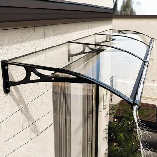 Polycarbonat-Türmarkise – Terrassenabdeckung für den Außenbereich mit Aluminiumhalterung, UV-/Regen-/Schneeschutz, transparent, 100 x 320 cm, stilvolle Eingangsmarkise für Zuhause Polycarbonat-Türmarkise – Terrassenabdeckung für den Außenbereich mit Aluminiumhalterung, UV-/Regen-/Schneeschutz, transparent, 100 x 320 cm, stilvolle Eingangsmarkise für Zuhause von Generisch