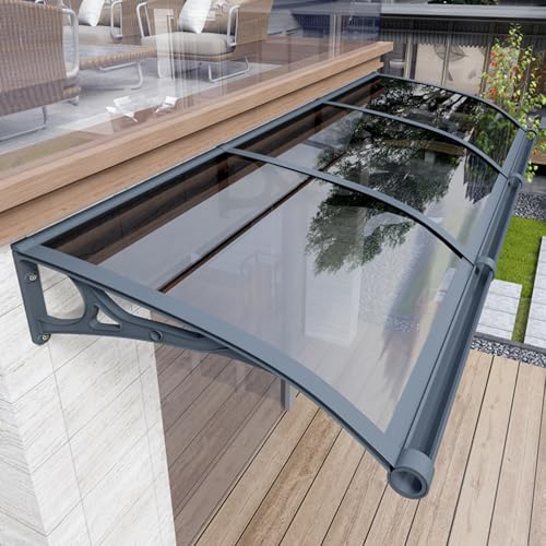 Polycarbonat-Türvordach, wetterfester Unterstand für Terrasse, Türen und Fenster, Schutz vor Regen, Schnee, Wind und UV-Strahlen Polycarbonat-Türvordach, wetterfester Unterstand für Terrasse, Türen und Fenster, Schutz vor Regen, Schnee, Wind und UV-Strahlen von Generisch