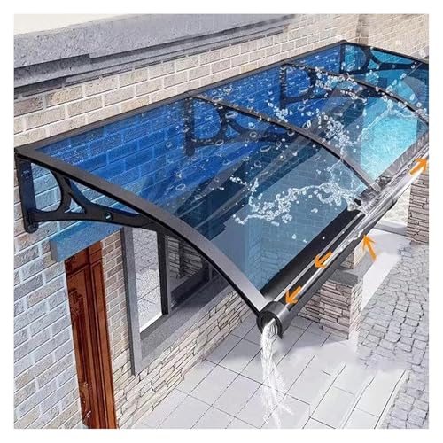 Polycarbonat Türvordach Markise, UV & Regen-/Schneeschutz für Vorder-/Hintertüren & Fenster, Stilvoller Schatten für Schlafzimmereingänge, langlebiges und witterungsbeständiges Design von Generisch