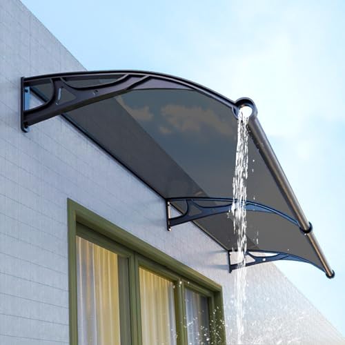 Polycarbonat Türvordach Markise Outdoor Terrasse Dach Regenschutz für Haustür und Garten Langlebig Sonnen- und Schneeschutz Polycarbonat Türvordach Markise Outdoor Terrasse Dach Regenschutz für Haustür und Garten Langlebig Sonnen- und Schneeschutz von Generisch