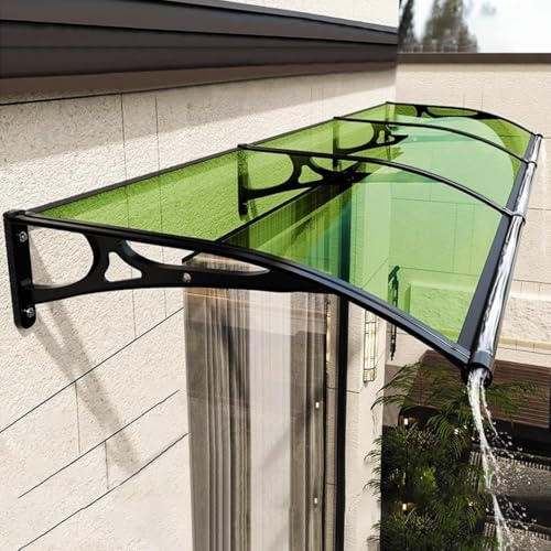 Polycarbonat-Türvordach – stilvolle grüne Eingangsmarkise mit Aluminiumstütze, 119,4 x 419,1 cm, Schrägdach über Kopf für Außentürschutz, langlebig und witterungsbeständig Polycarbonat-Türvordach – stilvolle grüne Eingangsmarkise mit Aluminiumstütze, 119,4 x 419,1 cm, Schrägdach über Kopf für Außentürschutz, langlebig und witterungsbeständig von Generisch