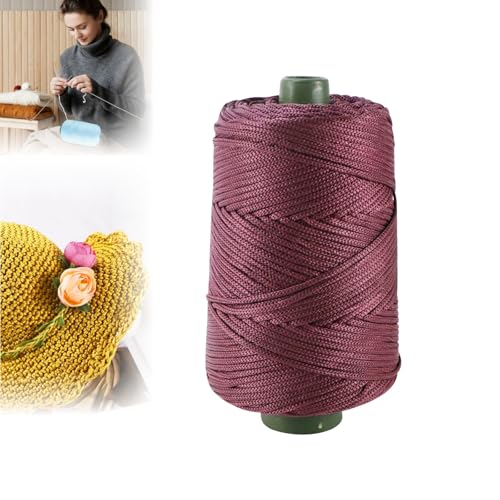 Polyester Garn 4mm X 200m,Makramee Garn 4mm,Makramee Band，Polypropylene Yarn,Geflochten Makramee Schnur Farbig,Garn Zum Häkeln Für Stricken,Dekoration DIY Handwerk (Soja) von Generisch
