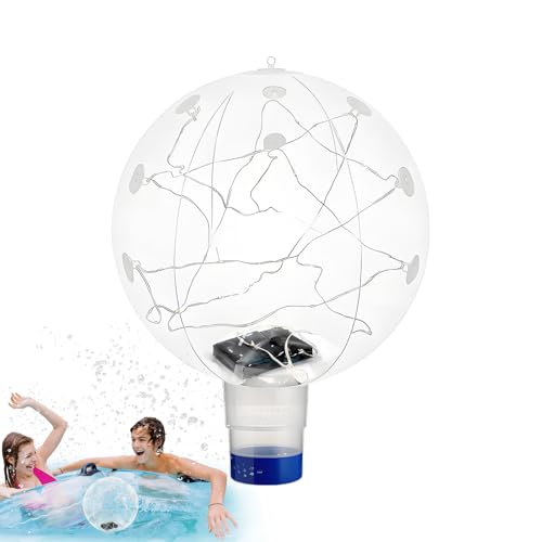 Pool Chlortabletten Schwimmer | Leicht Zu Öffnender Chlorbehälter | Floating Solar RGB Color Changing Lights Dispenser for Garden Lawn Patio Decor von Generisch