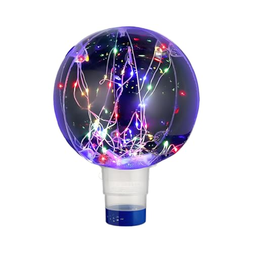 Pool Chlortabletten Schwimmer | Schwimmender Chlor Dispenser Für Pool,Floating Solar RGB Color Changing Lights Dispenser for Garden Lawn Patio Decor Pool Chlortabletten Schwimmer | Schwimmender Chlor Dispenser Für Pool,Floating Solar RGB Color Changing Lights Dispenser for Garden Lawn Patio Decor von Generisch