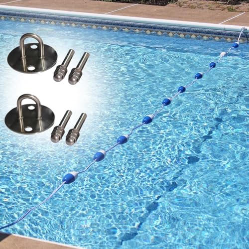Pool Safety Float Line Divider Rope with Hooks, Floating Warning Line for Swim Lane Separation in Hotels and Villas von Generisch