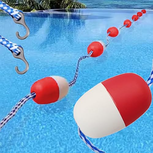 Pool-Sicherheitstrennseil-Kits zum Trennen von tiefen und flachen Enden, schwimmende Warnleine für öffentliche und private Schwimmbereiche Pool-Sicherheitstrennseil-Kits zum Trennen von tiefen und flachen Enden, schwimmende Warnleine für öffentliche und private Schwimmbereiche von Generisch