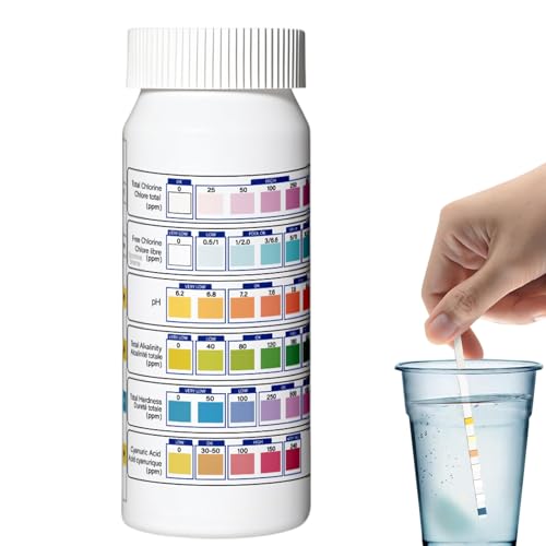 Pool -Teststreifen, Spa -Wassertester, 6 -in 1 -Wasserteststreifen, genaue und Süßwasseranalyse Teich Trinkwasser Salzwasser Test Kit Leichter Gebrauch für Spa -Wartung Pool -Teststreifen, Spa -Wassertester, 6 -in 1 -Wasserteststreifen, genaue und Süßwasseranalyse Teich Trinkwasser Salzwasser Test Kit Leichter Gebrauch für Spa -Wartung von Generisch
