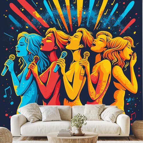 Pop Art 3D Effekt Wandtapete Frauen Silhouette Tapeten Vliestapete Sängerin Vlies Fototapete für Wohnzimmer Kinderzimmer Badezimmer 400 x 280 cm Foto Tapete Pop Art 3D Effekt Wandtapete Frauen Silhouette Tapeten Vliestapete Sängerin Vlies Fototapete für Wohnzimmer Kinderzimmer Badezimmer 400 x 280 cm Foto Tapete von Generisch